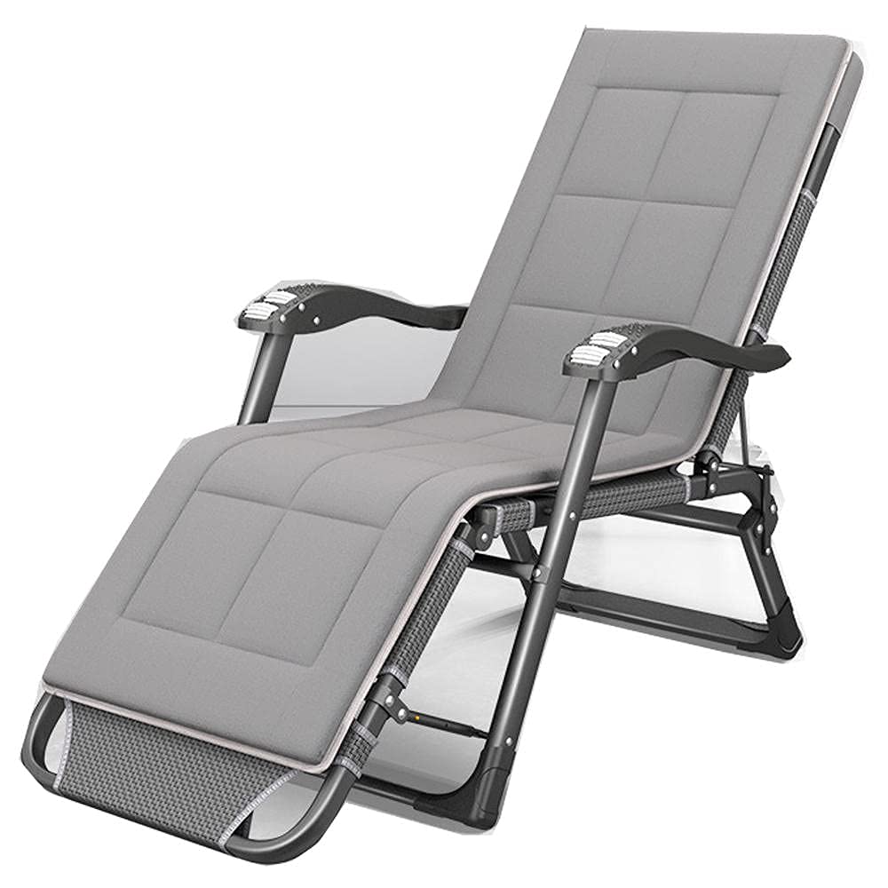 Chaise pliante inclinable zéro gravité XL | Fauteuil de camping réglable charge 150 kg