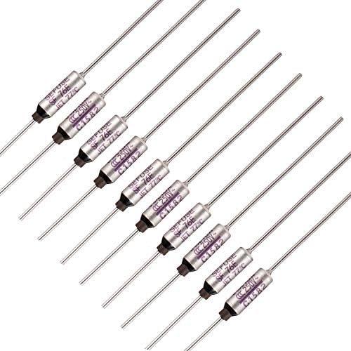 BOJACK SF76E SEFUSE 10A 250V Thermal Fuses 77 Degrees Celsius Thermal Cutoffs (Pack of 10)
