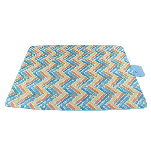 Manta de pícnic Plegable, Tela Oxford Suave, Estera para Plegable portátil Extra Grande para Playa, Camping, Senderismo, Viajes al Aire (Azul)