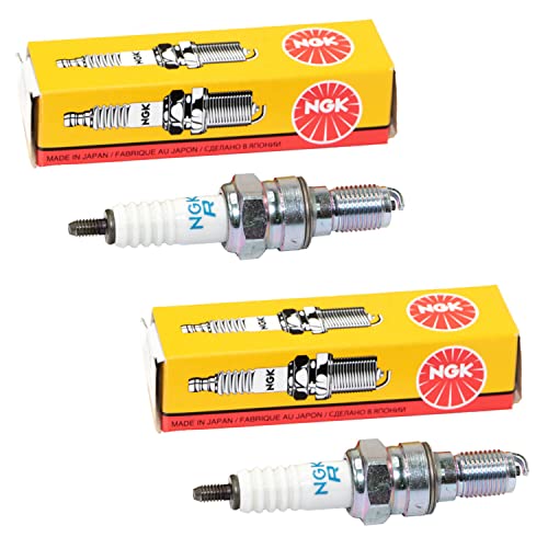 Lot de 2 bougies d'allumage NGK CR8EH-9S 7750 pour Hon da CBF 250 CBF 500 MC35 PC39 année de construction 2004-2008 Cover