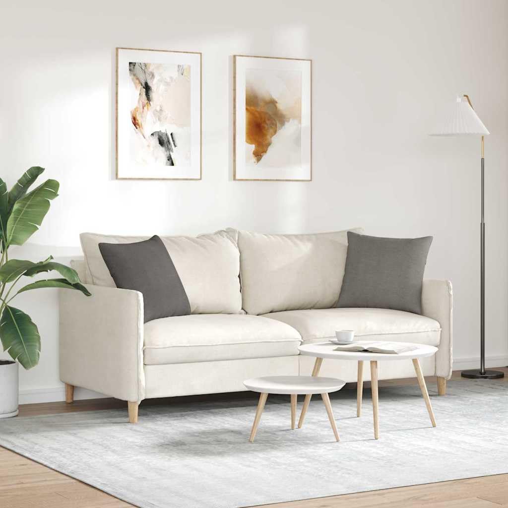 Sofakissen 2 Stück Hellgrau 45x45 cm Cordstoff mit Reißverschluss, weiche Polyesterfüllung, abnehmbare Bezüge, Moderne Dekokissen für Wohnzimmer, Schlafzimmer oder Home Office