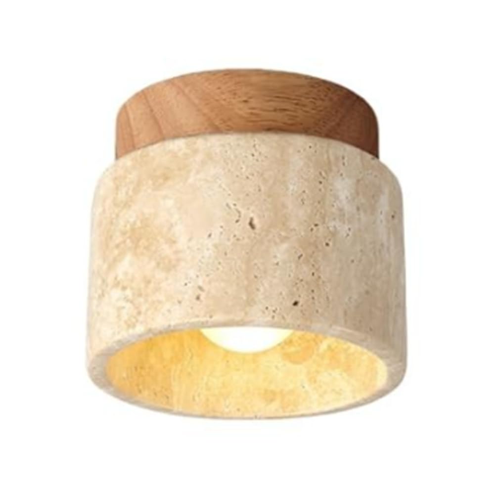 CTRLZS Retro Cream Style Corridor Ceiling Light E27 Three Color Dimming for Kitchen Hallway Living Room Study Hall Tea Room Lobby Entrance Corridor Balcony Restaurant Hotel Aisle Travertine Decorative