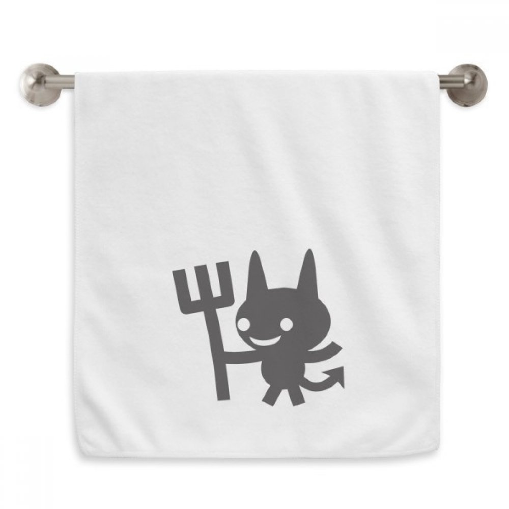 Serviette Halloween diable blanc 13x29 pouces pour votre decoration de salle de bain de fete