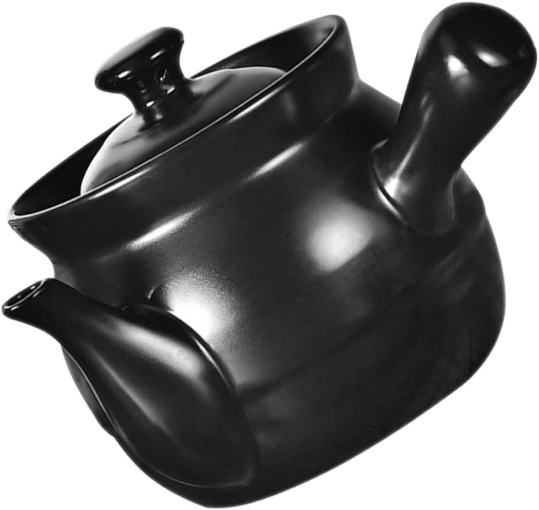 Alipis Elegant Clay Pots Ceramic Medicine Jar Boil Medicine Kettles Stock Pot Lid for Home Use Chinese Style