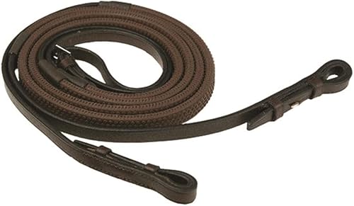 283231 Riendas de agarre de goma marrón Havanna, 5/8"