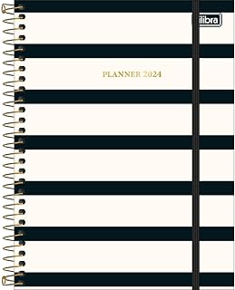 Tilibra - Planner Espiral 17,7 x 24 cm West Village 2024 - Listras Horizontais