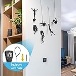 Set of 6 Nordic Modern Simplicity Resin Sculpture Creative Climbing Man Wall Sculptures Hand-Finished for Art Home Decor (6Pcs Black) - Image 4