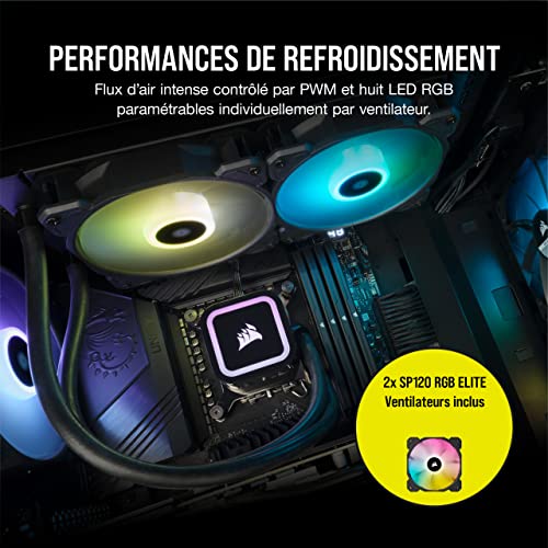 Corsair CW 9060065 WW2 système de refroidissement d'ordinateur Processeur Refroidisseur de liquide tout en un 12 cm 1 pièce Neuf - vue 8