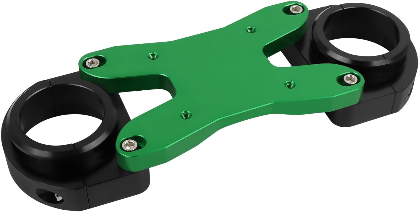 CHIFUN Front Fork Brace Compatible with Kawasaki KLR650 KLR 650 2008-2025 Gen 3 Aluminum Motorcycle Fork Balance Shock Accessories (Green)
