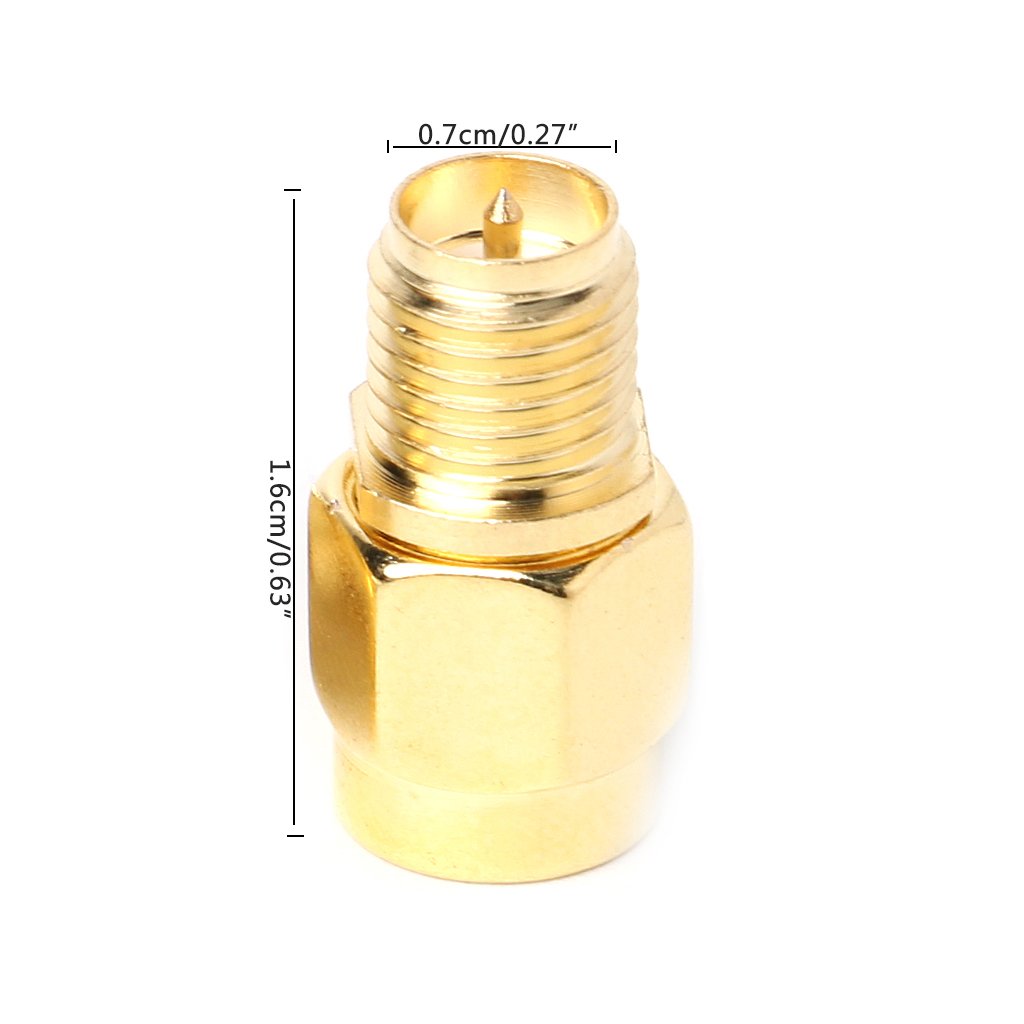 SMA Adaptador macho a RP-SMA macho conector coaxial RF banana recto