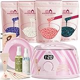 Lifestance Liberty Bloom L3 Calentador de Cera Depilatoria Digital Profesional Blanca Incluye 45 Accesorios, Bikini