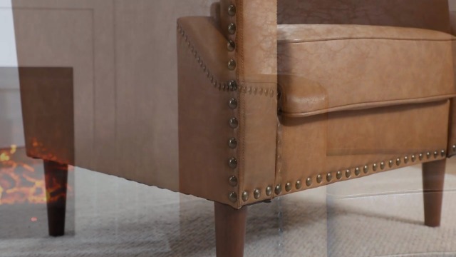 Sillón Plegable Marrón con Acabado Retro miniatura 7