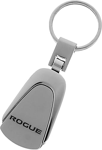Miniatura 2 de Nissan Rogue Chrome Metal Tear Drop Auto Llavero, Cromado