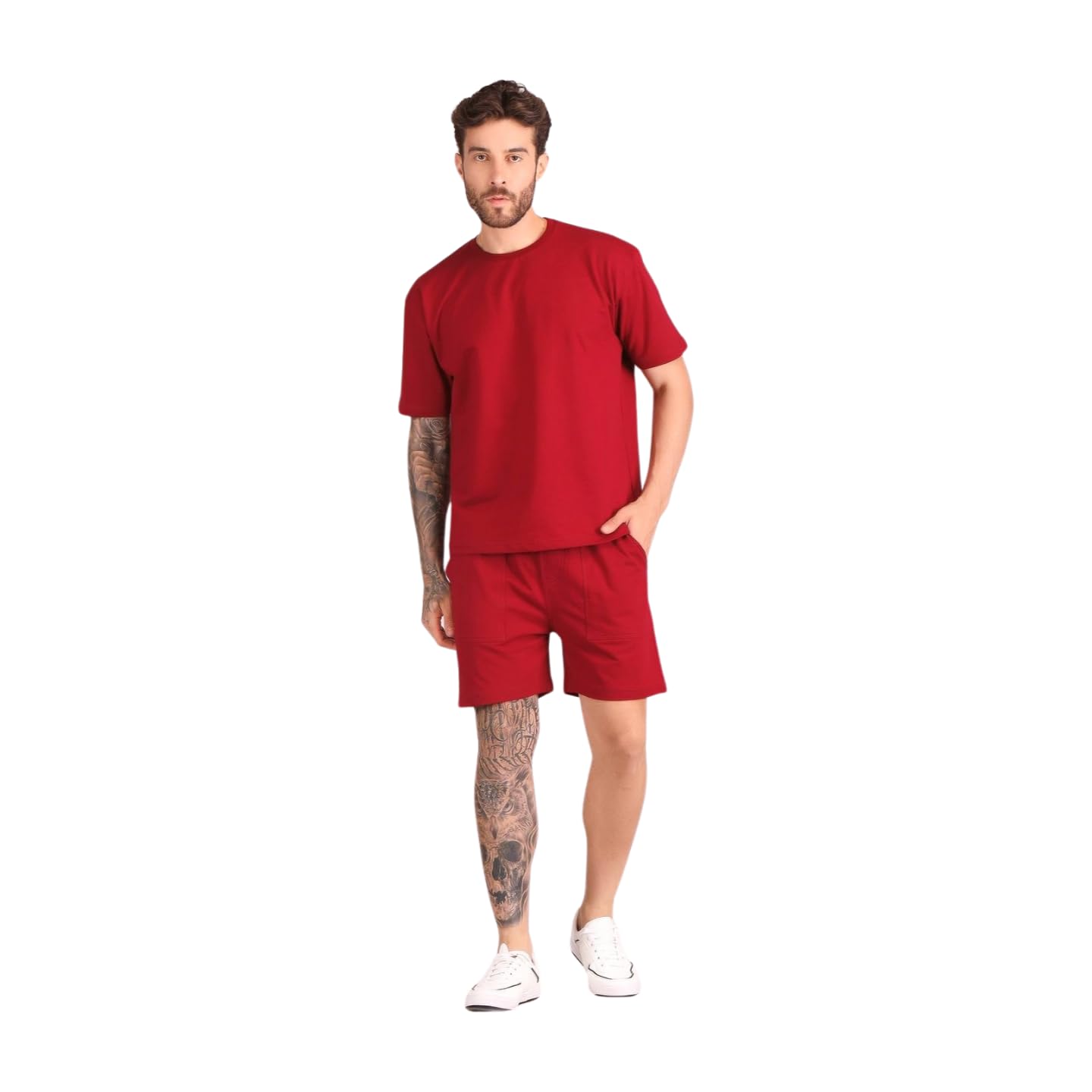 raxedo Tshirt and shorts set for men, Coord set for men, Airport look Outfit, Cotton Shorts set, Old money outfit - Comfortable Everyday Travel Wear-picture-48