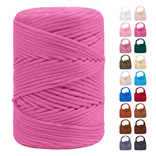 LEREATI Polyester Macrame Cord 3mm for Crocheting 170m Braided Macrame Rope Polypropylene Cord Crochet Bag Cord