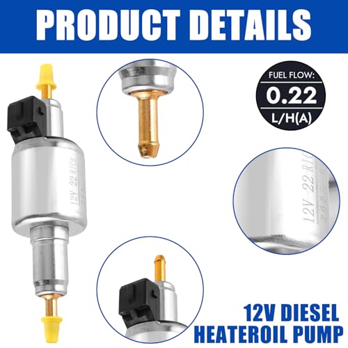2 Stück 12V 22ML Ölpumpe Kraftstoffpumpe mit Ölpumpendecke, Diesel Standheizung Ölpumpe Heizungspumpe Dosierpumpe, Kraftstoff pumpe für Auto Dieselheizung Dosierpumpe Standheizung Passend