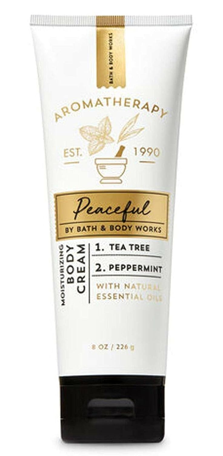 Buy Bath Body Works Aromatherapy Peaceful Tea Tree Peppermint 8 Ounce Moisturizing Body Cream Online In Turkey B0wlk5h4