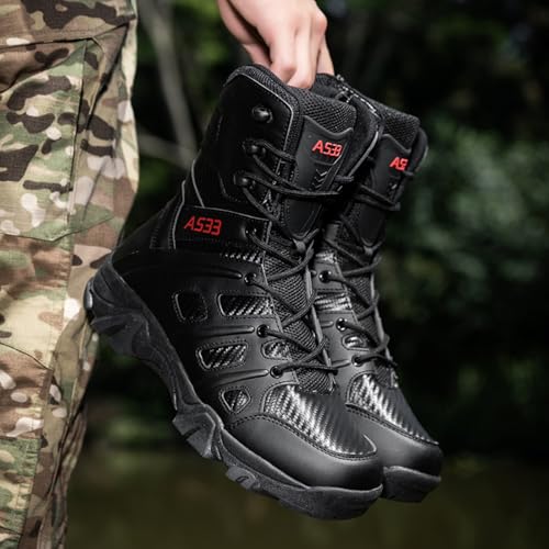 Men's outdoor tactical combat boots: suitable for mountaineering, hiking and backpacking trips. Designed specifically for tough military-style performance.3