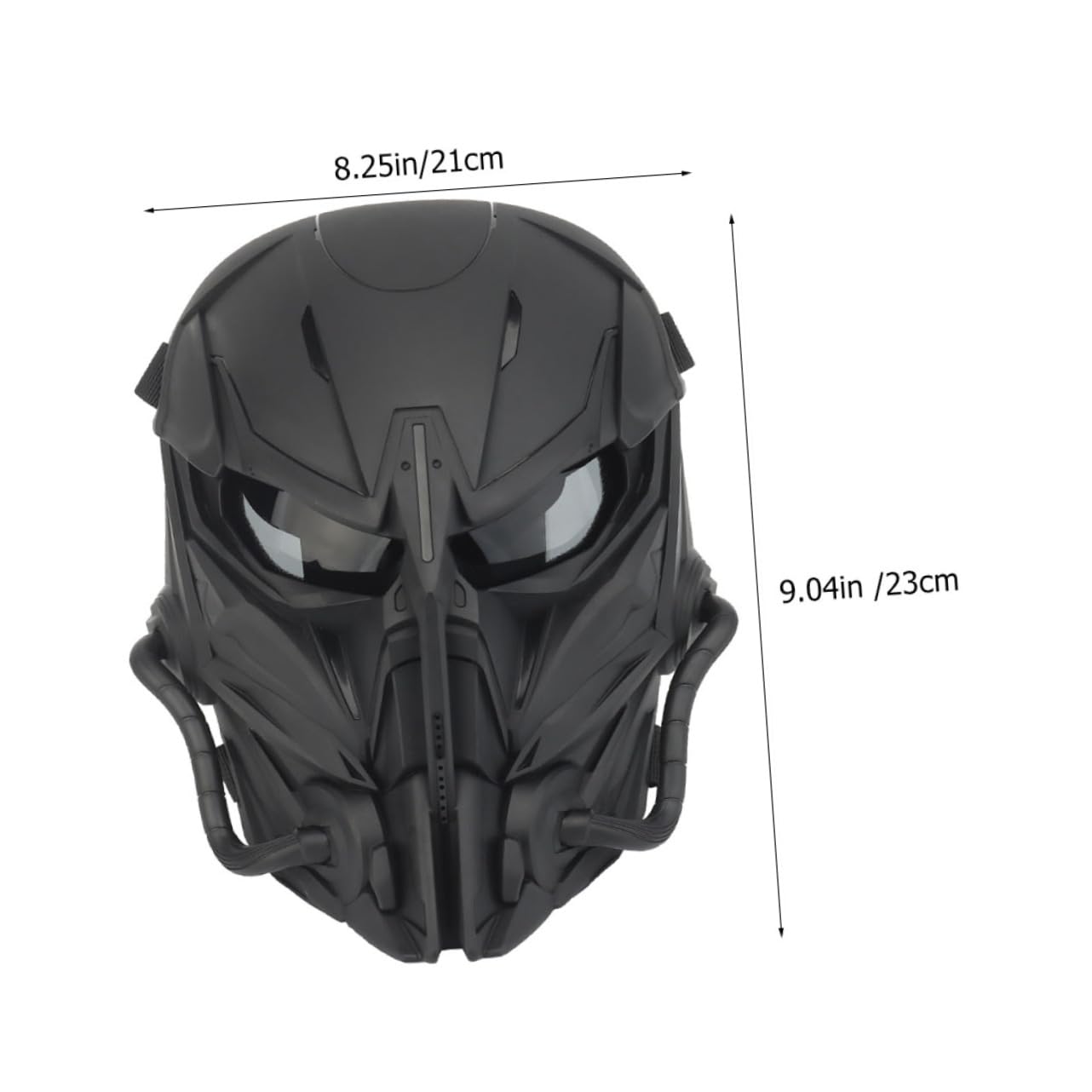 BESTYASH Science Fiction Costume Mask Gear Black Outdoor Protective Mask for Extreme Sports