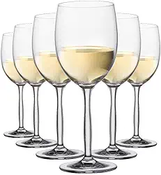 Ruvolo, Taça de Vinho Ritz de Cristal, Taça para Vinho Branco 6 Pcs, 335ml