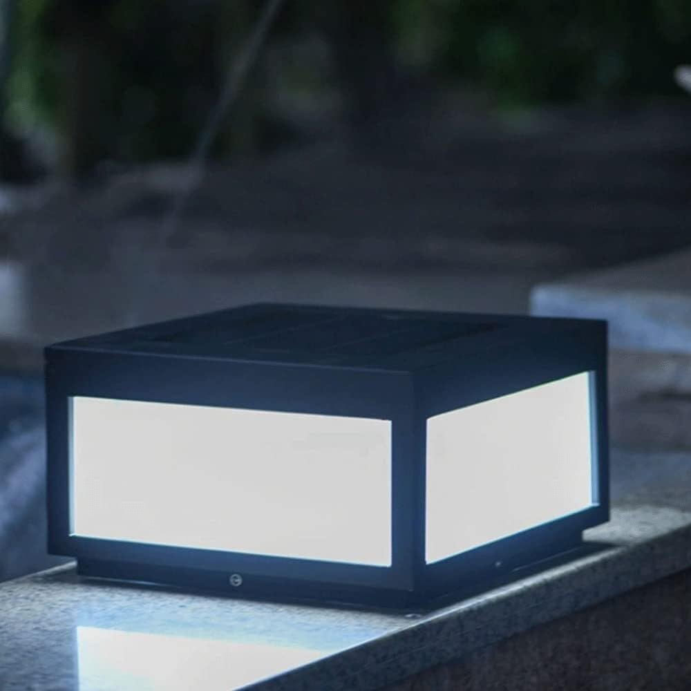 Zewnętrzne solarne lampy kolumnowe – prosta lampa słupkowa do oświetlenia ogrodu, bramy, ogrodzenia i ścieżki