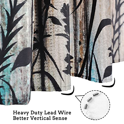 Miffrank Rustic Shower Curtain Set Grey Floral Fabric Bath Curtain 12 Hooks Butterfly Daisy American Country Farm Style 72×72 Inches #TOP3
