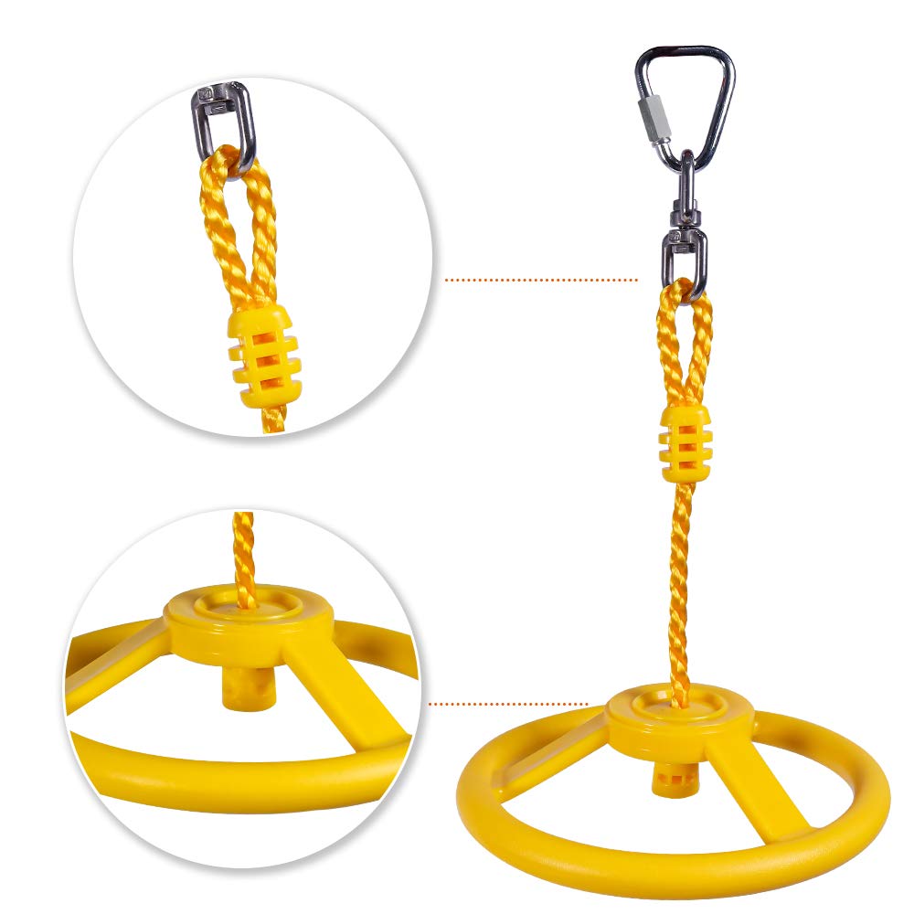 Ninja Slackline koło zamachowe, akcesoria do użytku na zewnątrz, żółte