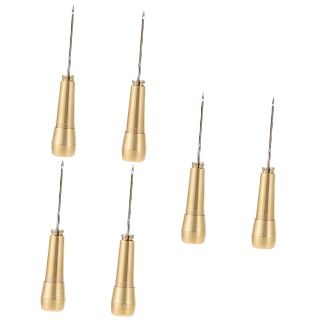 IWOWHERO 3sets Sewing Awls Set DIY Leather Craft Supplies Crochet Hooks for Shoe Repair Tools 2pcs*3