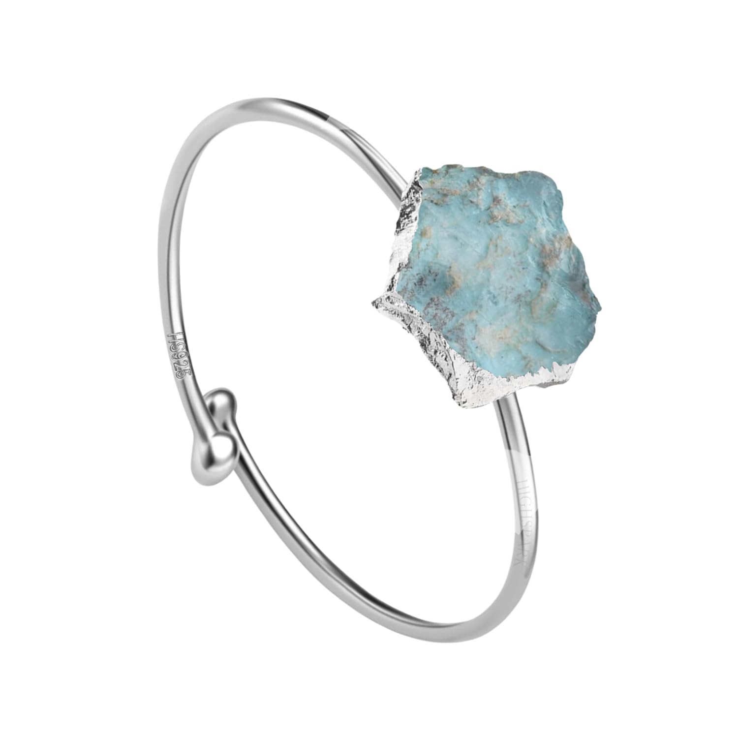 HighSpark 925 Silver Natural Raw Gemstone Rough Cut Rings for Women | 92.5 Sterling Silver & Adjustable Contemporary Style | Lovely Gift - Turquoise (B0BNXJ2CQP) Amazon Price History, Amazon Price Tracker