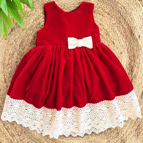 Image of Stanwells Kids Dress for Girls Black Velvet Baby Fancy Frocks for Baby Girls
