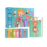 Mideer Human Body Model Puzzle for Kids, 90 Magnetic Puzzles Human Anatomy Play Set to Learn Body Pa