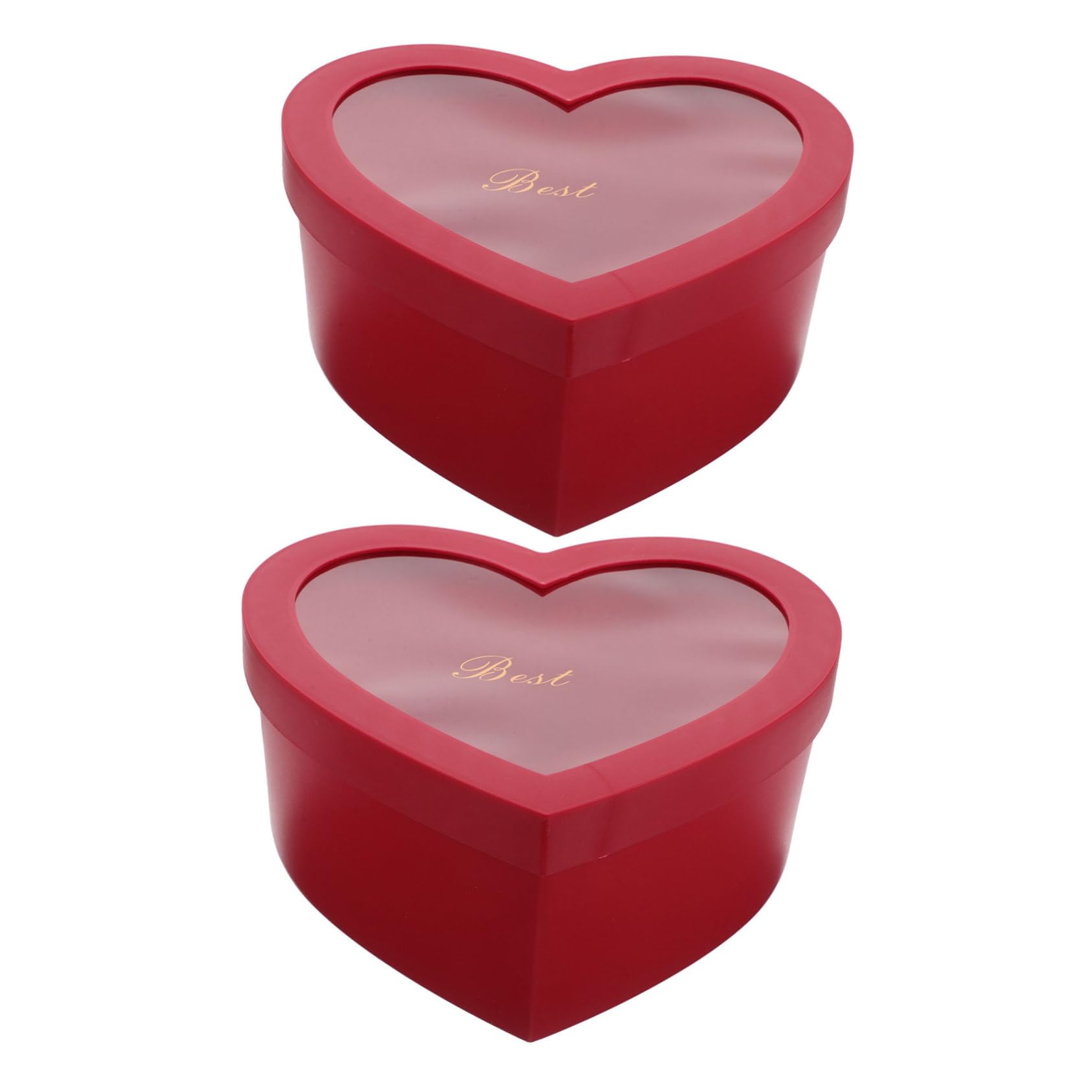 HONMEET 2stücke Herzförmige Geschenkboxen Rot Nesting Boxen Mit Deckel Für Blumen Parfüm Und Makeup Für Valentinstag Muttertag Und Hochzeiten