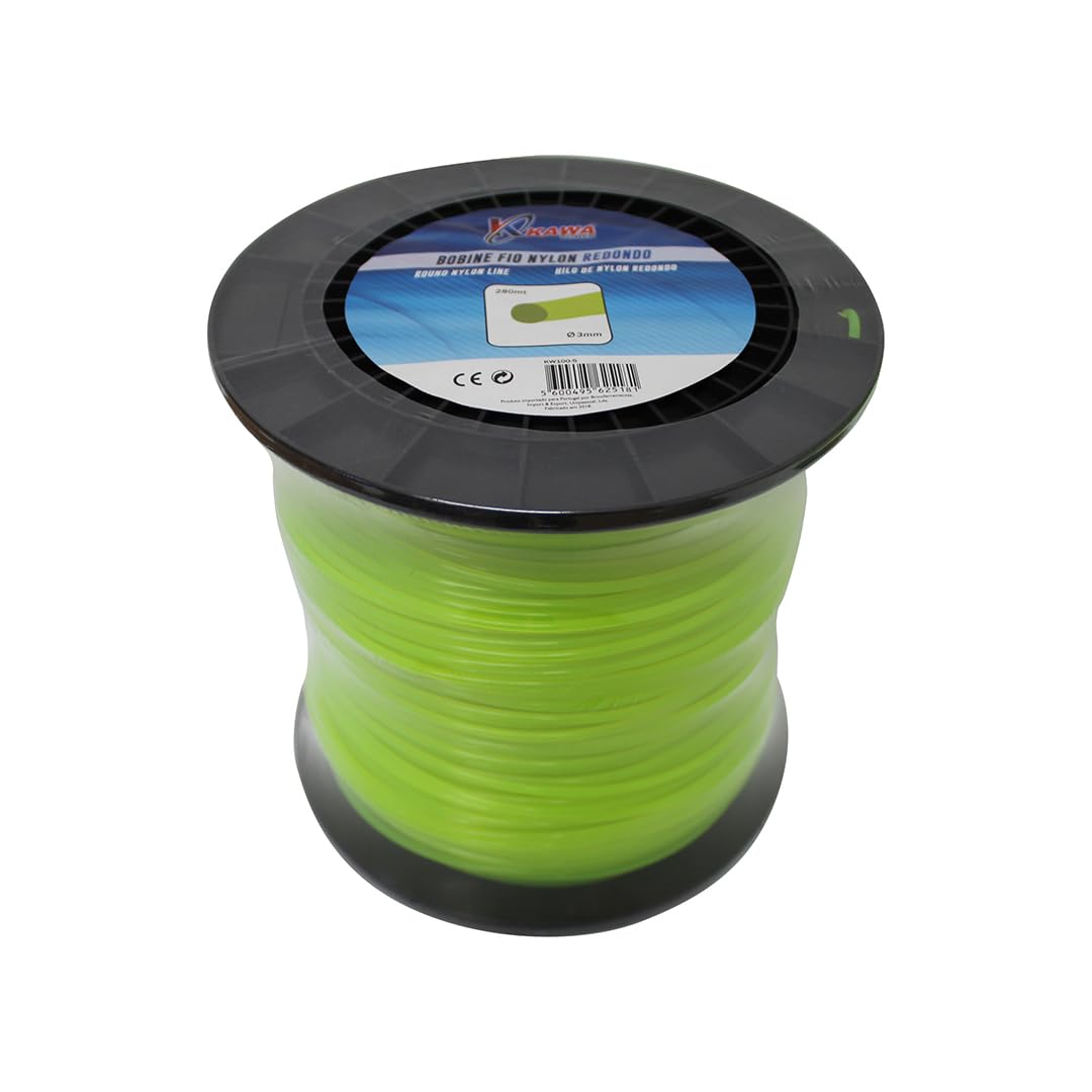 Kawapower Hilo de nylon para desbrozadoras redondo 3 mm X 168 mt
