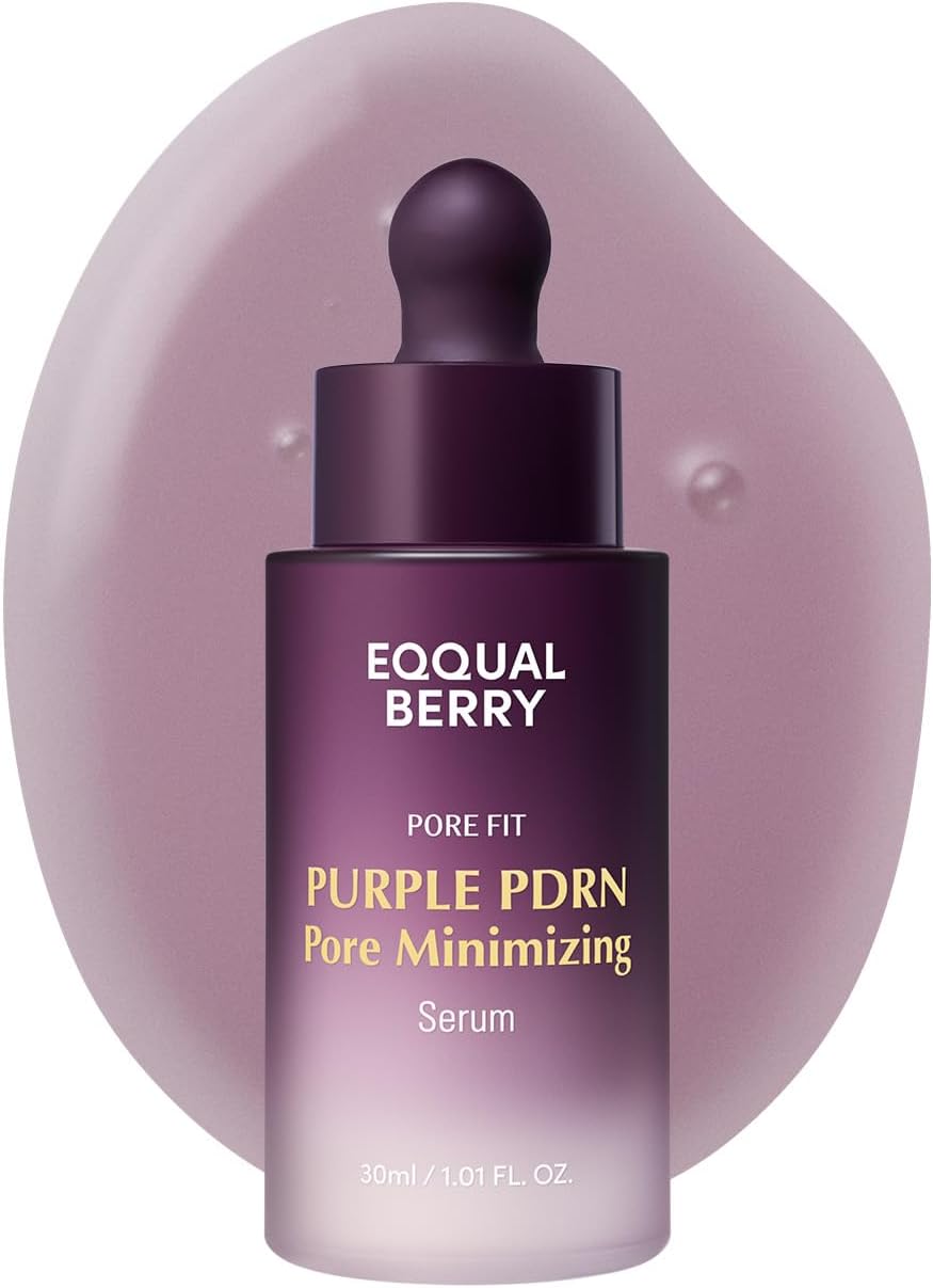 Purple PDRN Pore Minimizing Serum – Vegan Collagen & Peptides for Pore Refining & Skin Elasticity | Niacinamide & CICA Exosome for Calming | Korean Glass Skin, 1.01 FL OZ
