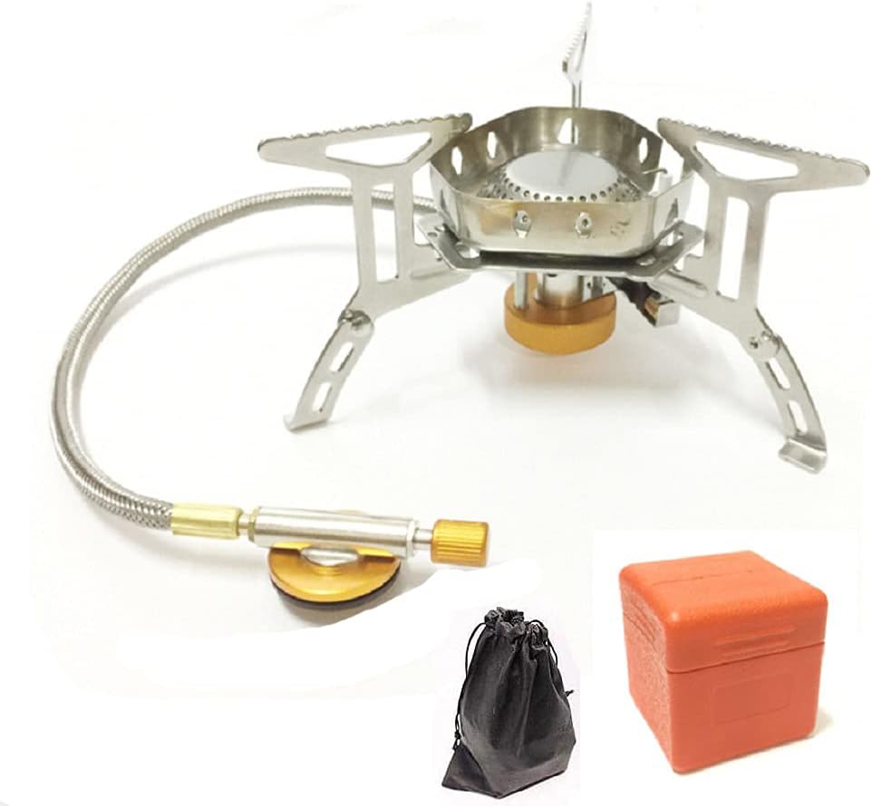 Amazon シングルバーナー コンパクトバーナー 3500W 強力火力 コンパクトバーナー 防風板付き 圧電点火 折りたたみ式 CB缶/OD缶対応 自由に火力調節 防災グッズ 防風 小型