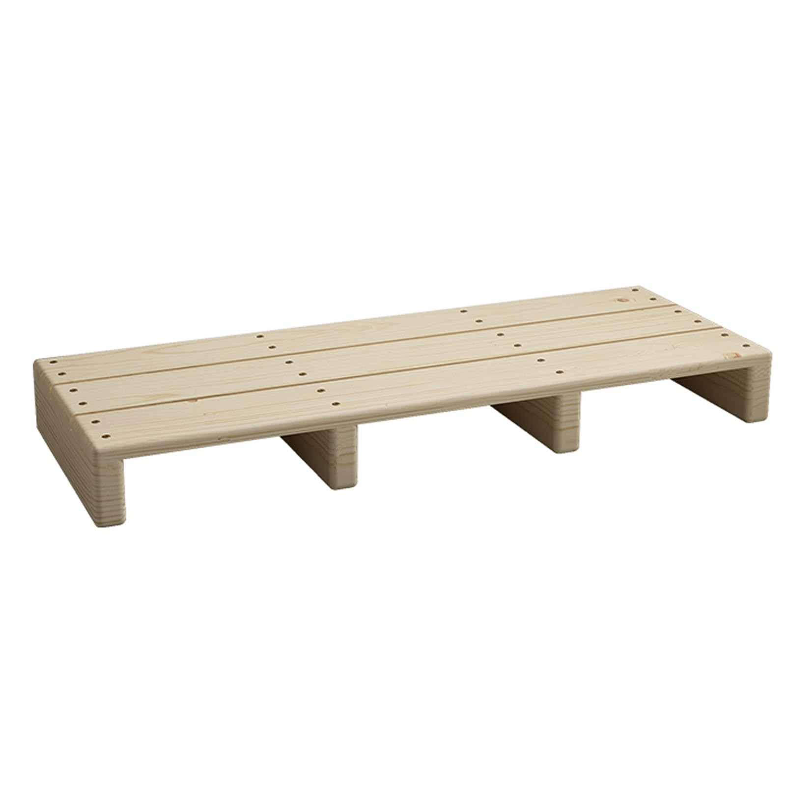 TRAGLO Wooden Step Stool, Portable Bed Steps Indoor Outdoor High Riser Step Stool with Non-Slip Pads One Step Stool for Kitchen, Bathroom, Doorway(90x30x15cm)