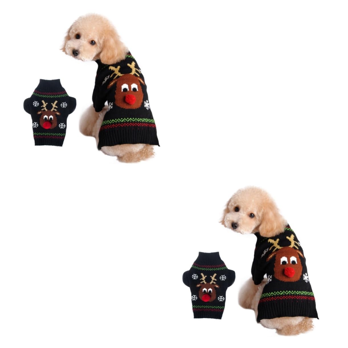 BESPORTBLE 2 Pz Vestiti per Cani di Natale Maglione Autunnale e Invernale Piccolo Cane Abbigliamento per Animali Chic Abbigliamento per Animali Unico Autunno Capi di Abbigliamento Carino