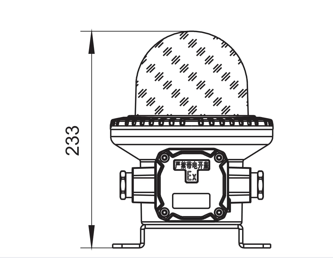 Las luces de advertencia a prueba de explosiones 120 dB 180 dB CC 24 V se pueden utilizar en zonas peligrosas como gasolineras, estaciones de aceite, luz de alarma a prueba de explosiones