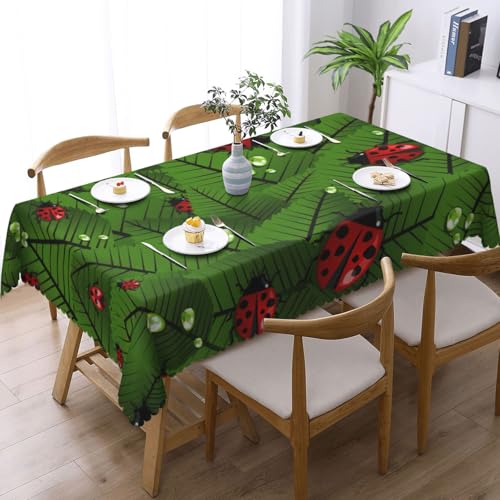 Nappe lavable feuilles et coccinelles pour protéger table des taches - 3