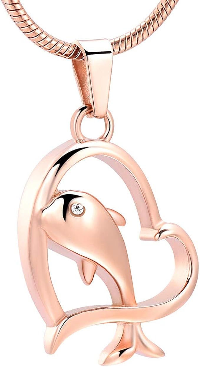 Pendants For Ashes Dolphin Cremation Jewelry Cute Dolphin Jumping