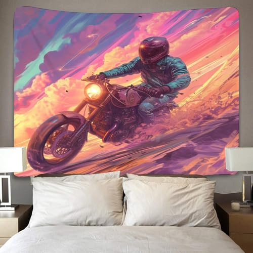 Poster mural moto cross 3D grand format en polyester doux