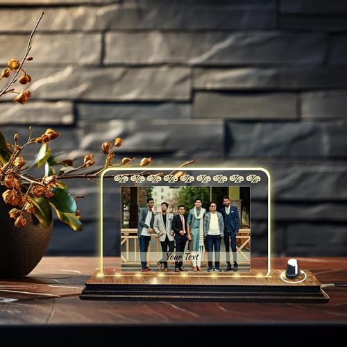 Image of Brown Cloud Personalized Acrylic LED Night Lamp Customized Gift for Men Women Husband Wife Girlfriend Boyfriend Birthday Marriage Anniversary Festivals Decoration(LED ADP RGLTR AO 001)(D13)