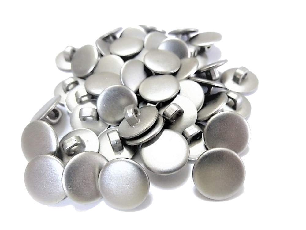 Amazon | 11.5mm つや消し プレ－ン シルバー色 裏穴 ABS プラスチック