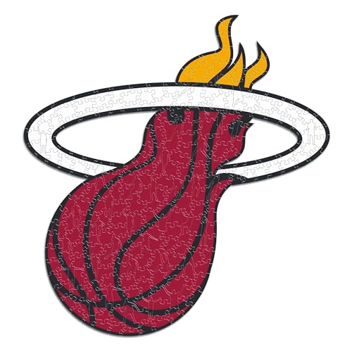 Iconic Puzzles - Miami Heat, Logo, Wooden Puzzle officially licensed NBA, 100% sustainable, size L, 500 Pcs - Image 3