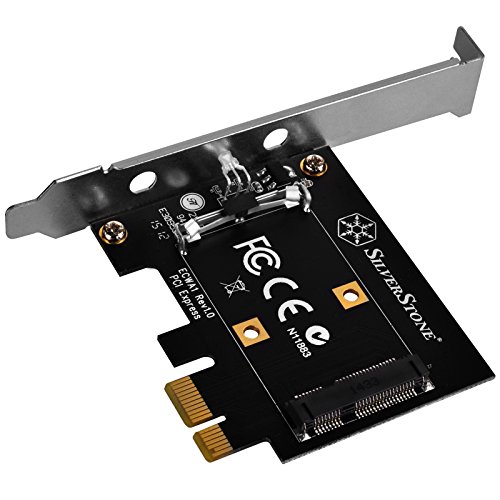 Silverstone Technology Mini Pci-E To Pci-E Adapter With Dual Band (24Ghz/5Ghz) Mimo Antenna (Ecwa1) #TOP1