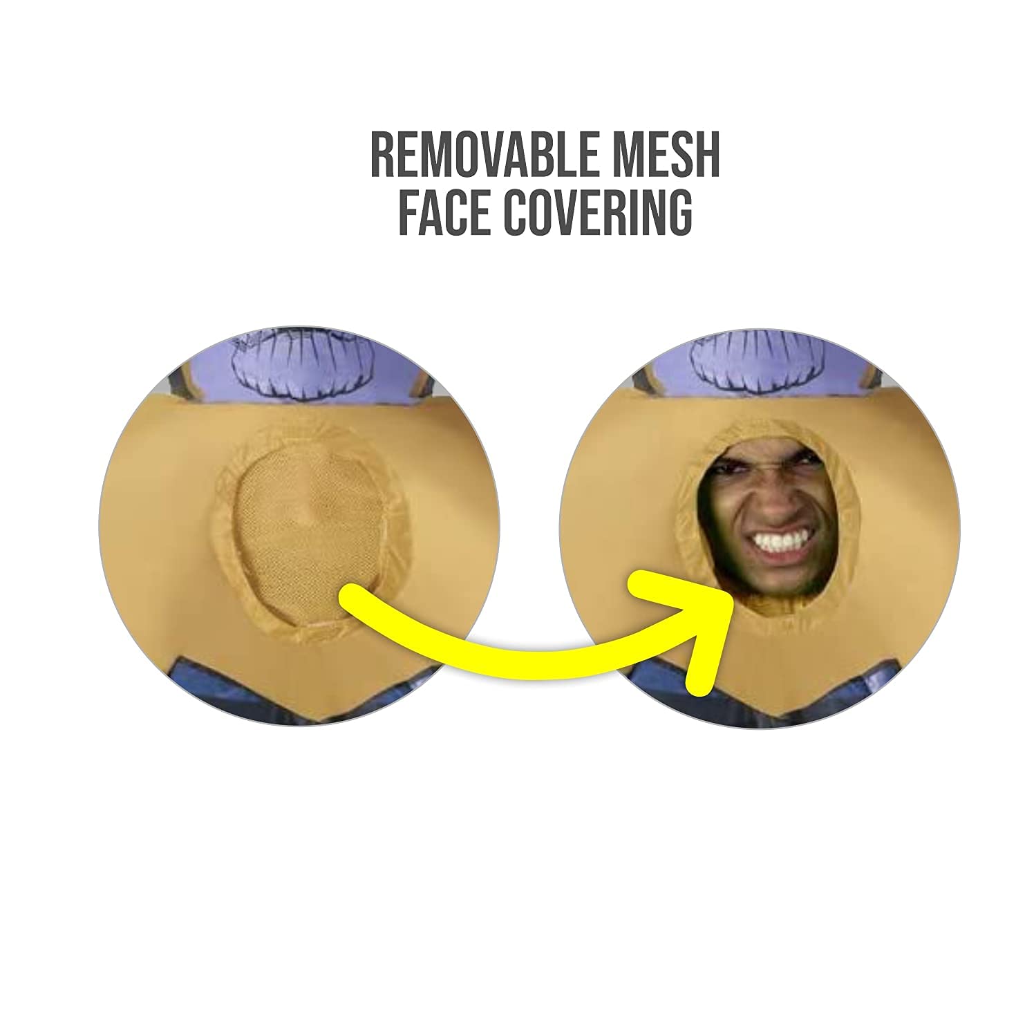 Disfraz Inflable De Thanos Para Adulto – Traje De Marvel Con Ventilador, Talla Única Para Halloween Y Cosplay