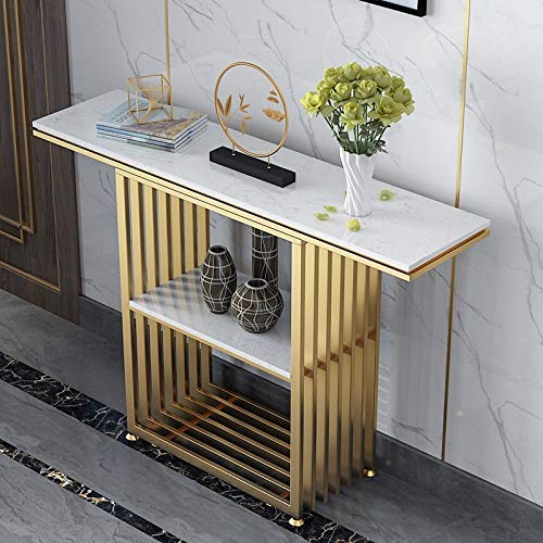 Amazon｜コンソールテーブル サイドテーブル 2段 大理石サイドテーブル