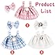 Insgesamt 3 Sätze Chic Style 17cm Puppe Kleidung Kleid & Zubehör enthalten: 3 Haarpinne, 3 Kleider - süße Kleidung für Dress up einzigartigen Stil (Puppe und Brille sind Nicht enthalten)