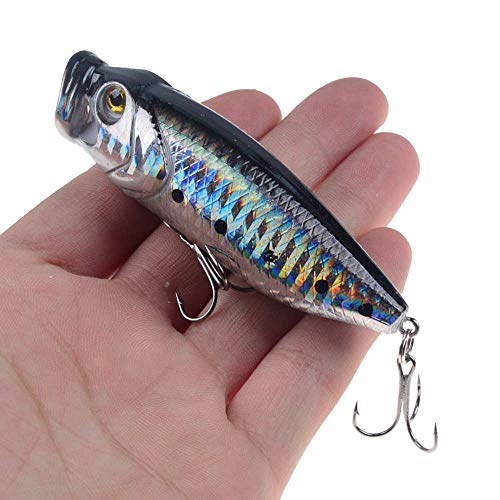 Xinanlongjb ZZB-Lure, 1PC harten Plastik Popper Fischen-Köder 8cm 15g Topwater Isca Künstlicher Köder Crankbait Wobbler Pesca Leurre for Bass Pike (Color : Z5) Cover
