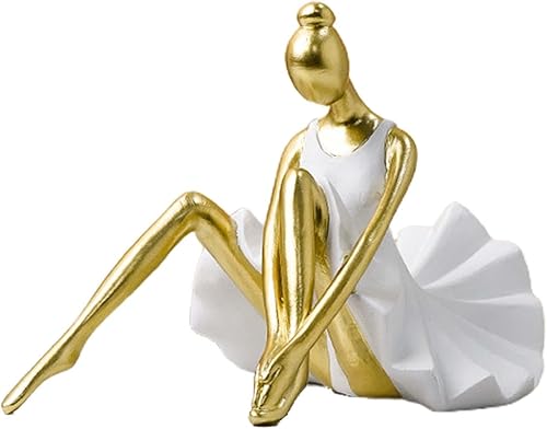 Miniatura 7 de Estatuas de resina de bailarina, estatuilla, regalos de recuerdo moderno, esculturas de bailarina, figura para niñas, para estantería, mesa de